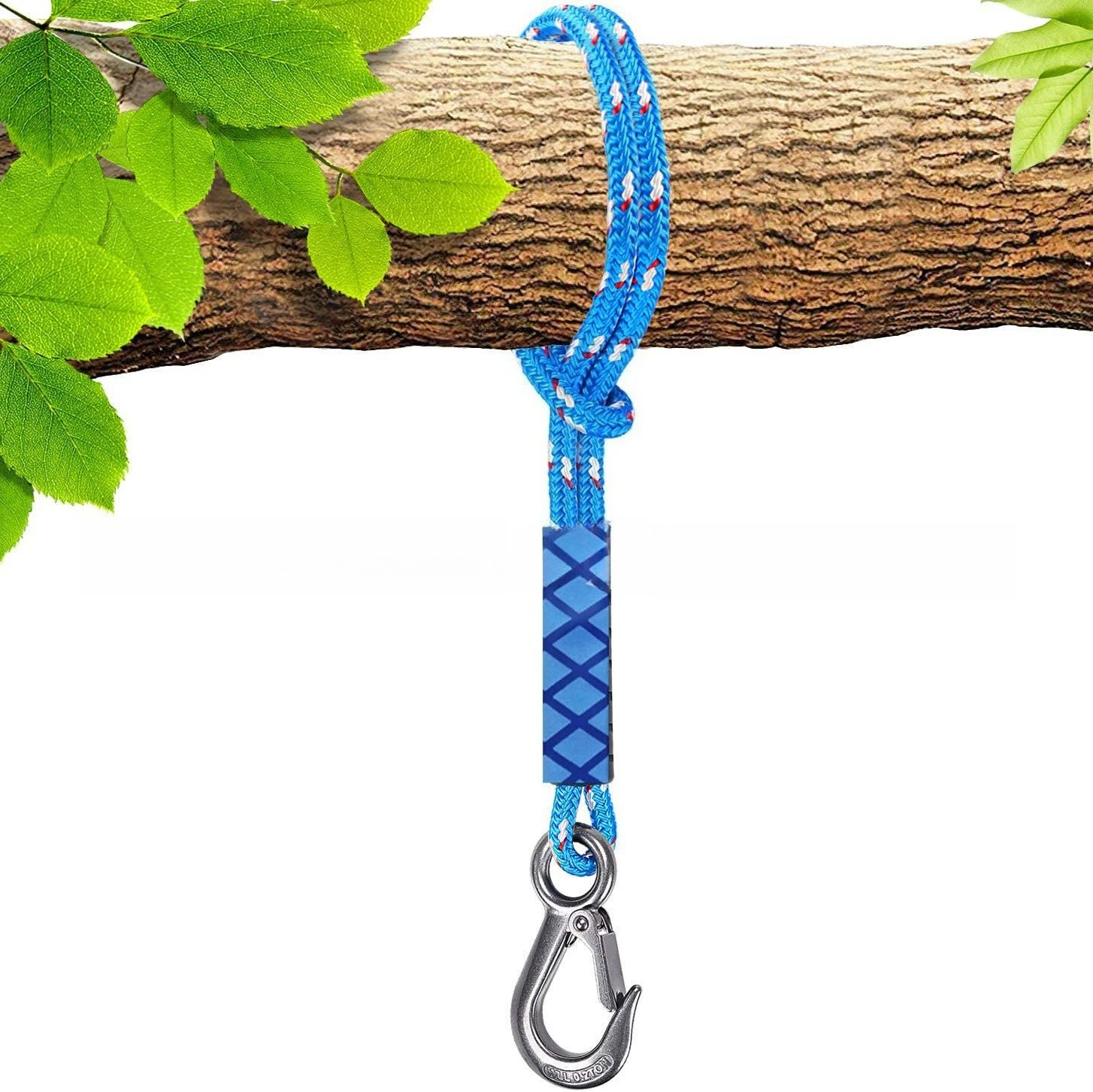 1/2pcs Nylon Hammock Suspension Straps with Metal Hooks Heavy Duty Wear Resistant for Tree Swing Patio Chair Outdoor Garden
