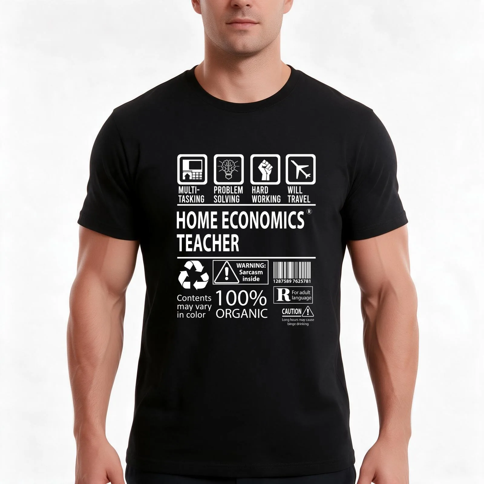 Home Economics Teacher T Shirt - Multitasking Job Gift Item Tee T-Shirt Summer Casual Cotton Tee, Unisex Men Women