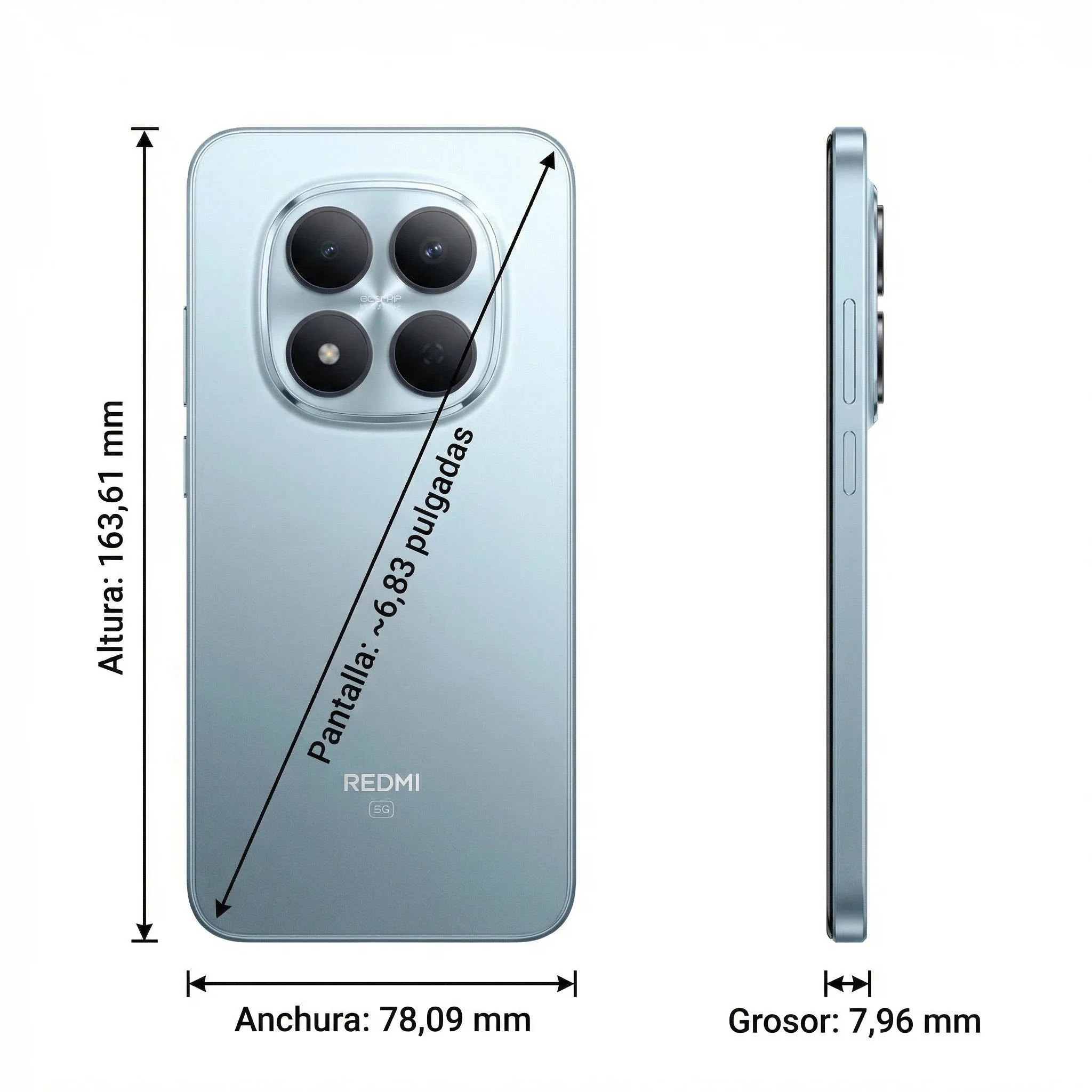 XIAOMI REDMI Note 15 Pro 5G – Pantalla de 6,83″ 1.5K AMOLED, MediaTek Dimensity 7400-Ultra, cámara de 200MP, batería de 6580 mAh, Cargador no Incluido 6