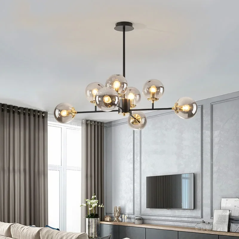 Glass Ball Pendant Lighting For Bedroom/living Room Nordic Brief LED Pendant Lamp Home Indor Hanging LIght Fixture Indoor MJ1124