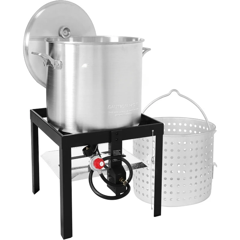 SBK0601 60 Qt. Seafood  Boiler with 10 PSI Regulator, 100,000 BTU, Ideal for Cooking Crawfish, Crab, Shrimp, Lobster, Fish