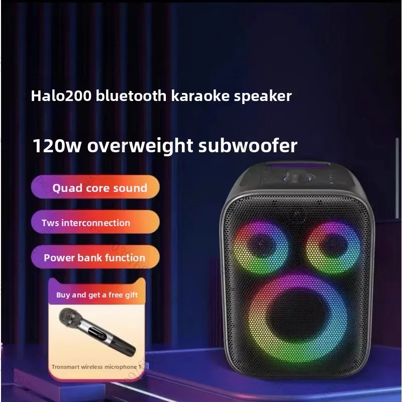 200 Bluetooth karaoke speaker, outdoor audio system, high volume subwoofer, home KTV