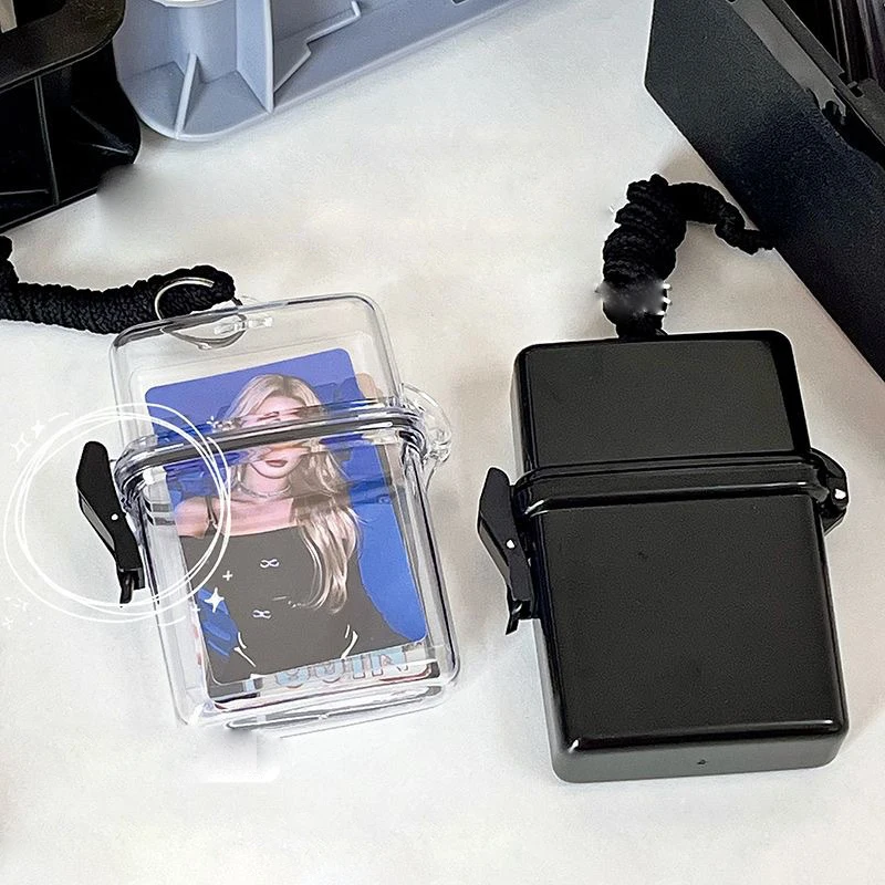 INS Transparent Plastic Storage Box 3 inch Photocards Small Card Storage Box Desk Organizer Box Classification Box Stationery