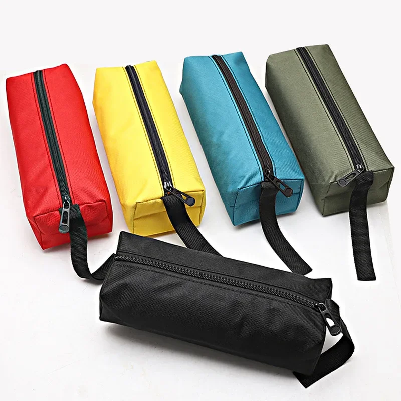 Bolsa de herramientas de mano de piezas, organizador de caja de instrumentos de lona impermeable, tornillos pequeños, clavos, brocas, piezas de Metal, 1 unidad