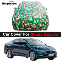 Full Camouflage Car Cover For Skoda Octavia 1996-2023 Anti-UV Sun Shade Rain Snow Wind Prevent Waterproof Auto Cover