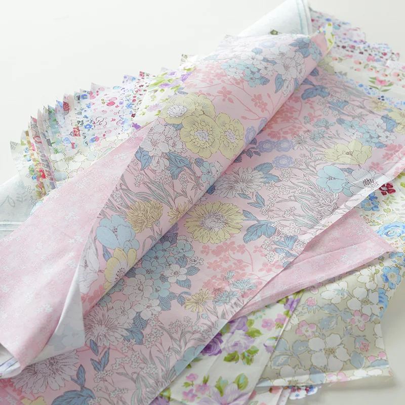 50pcs Cloth shredded cloth pure cotton fabric cartoon hand DIY craft novice patchwork cloth group cloth head