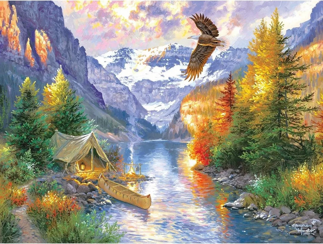 

Div 5D Rocky Mountain Кемпинг дерево орел полная алмазная живопись наборы для вышивки крестом художественные темы животных 3D краска алмазами