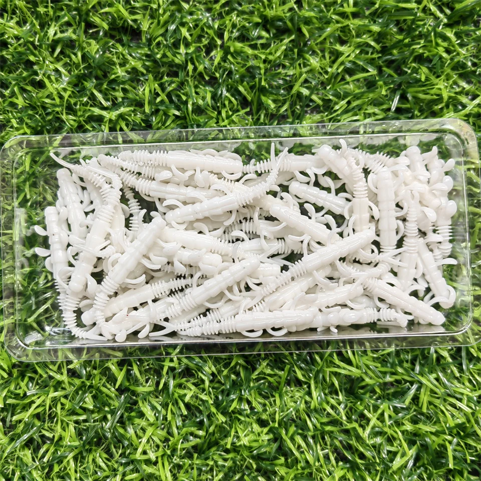 40PCS TPE Mini Wurm Weiche Angeln Lockt Jig Wobbler 0,35g/40mm Silikon Künstliche Köder Bass karpfen Pesca Angelgerät – Detail 5