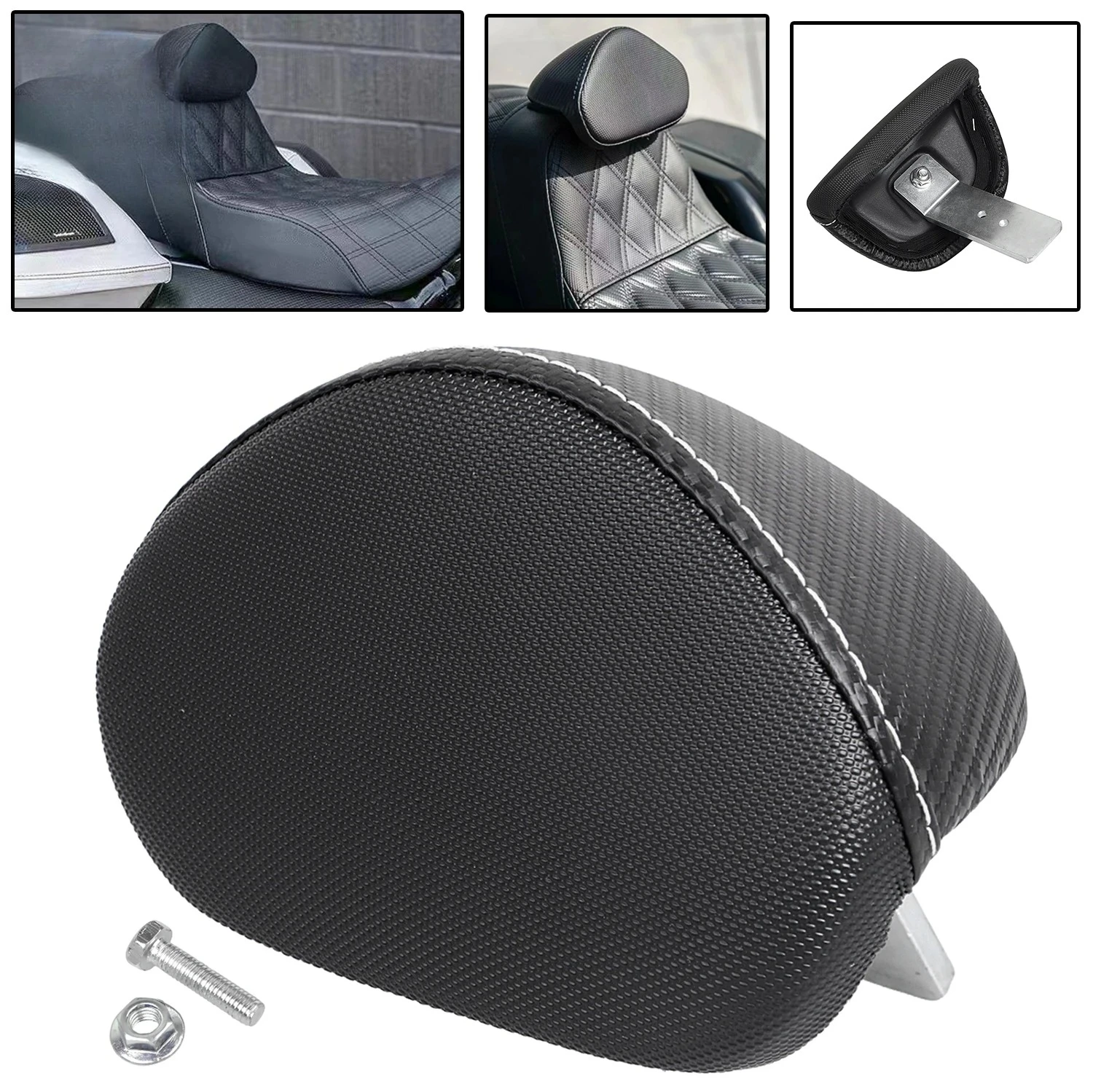 Motorcycle Rider Driver Backrest Pad w/Bracket For Harley CVO Road Electra Street Glide Road King Ultra Limited FLHTK Sissy Bar