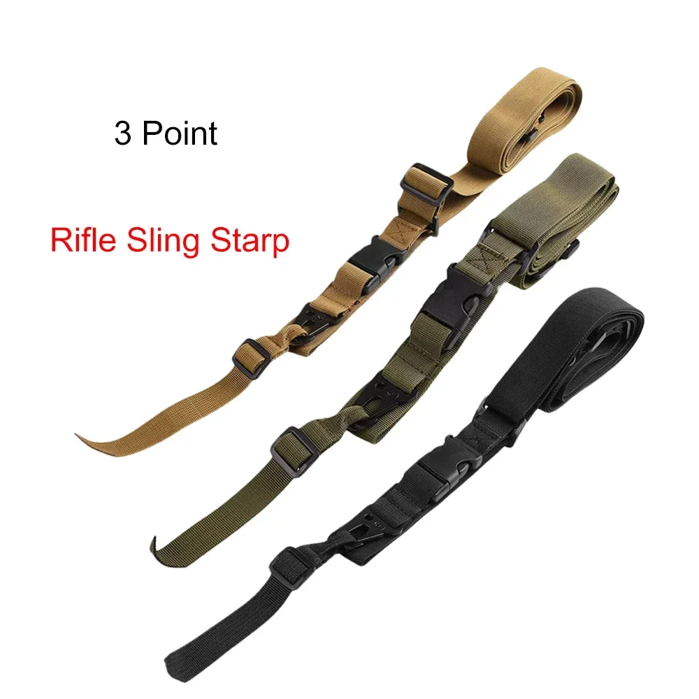 

MAGORUI Durable 3 Point Gun Shoulder Strap Outdoor Rifle With Adjustable Bungee Airsoft QD Metal Buckle