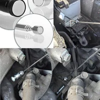360° Inspection Mirror LED Light Extend Telescopic Inspection Work Mirror with Grip Handle Car Maintenance Repairing PickupTools 4