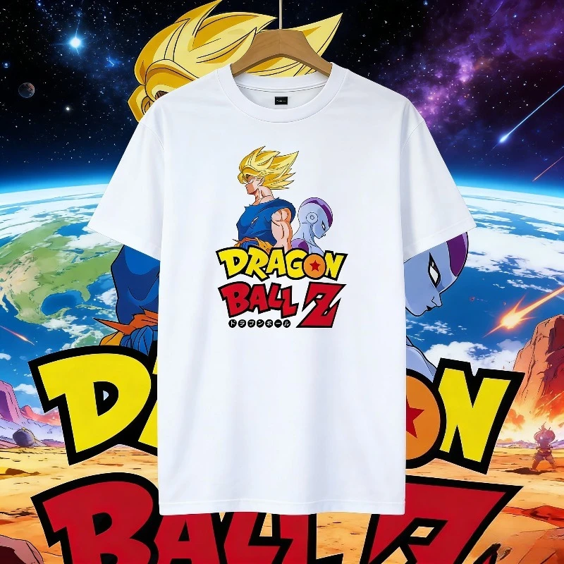 Dragon Ball T-Shirt Toriyama Ming Gedenk-Animation Merchandise Wukong Kollaboration Herren Y2K Locker Sitzendes Kurzarm-T-Shirt aus Baumwolle