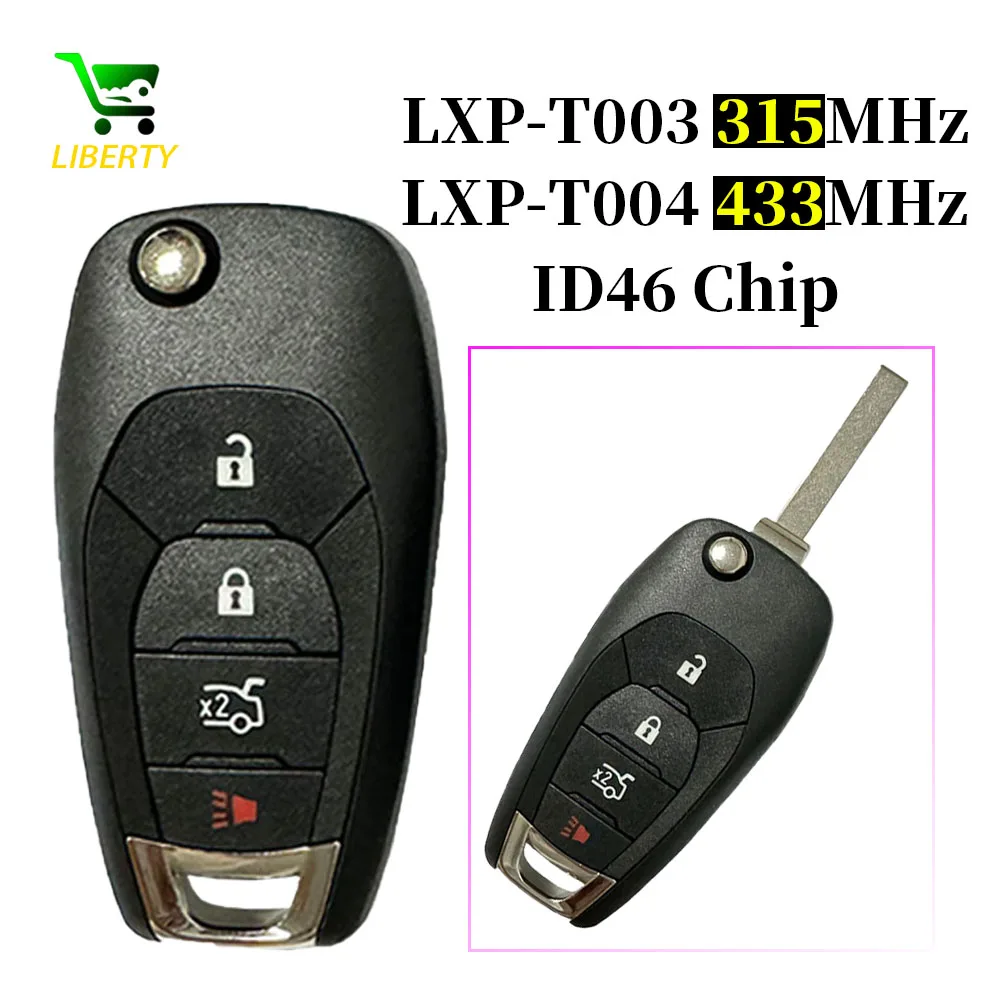 

Liberty LXP-T003 315MHz LXP-T004 433Mhz ID46 Remote Key for Chevrolet Cruze Trax Sonic Spark Cruze XL7 XL8 2016 2017 2018 2019