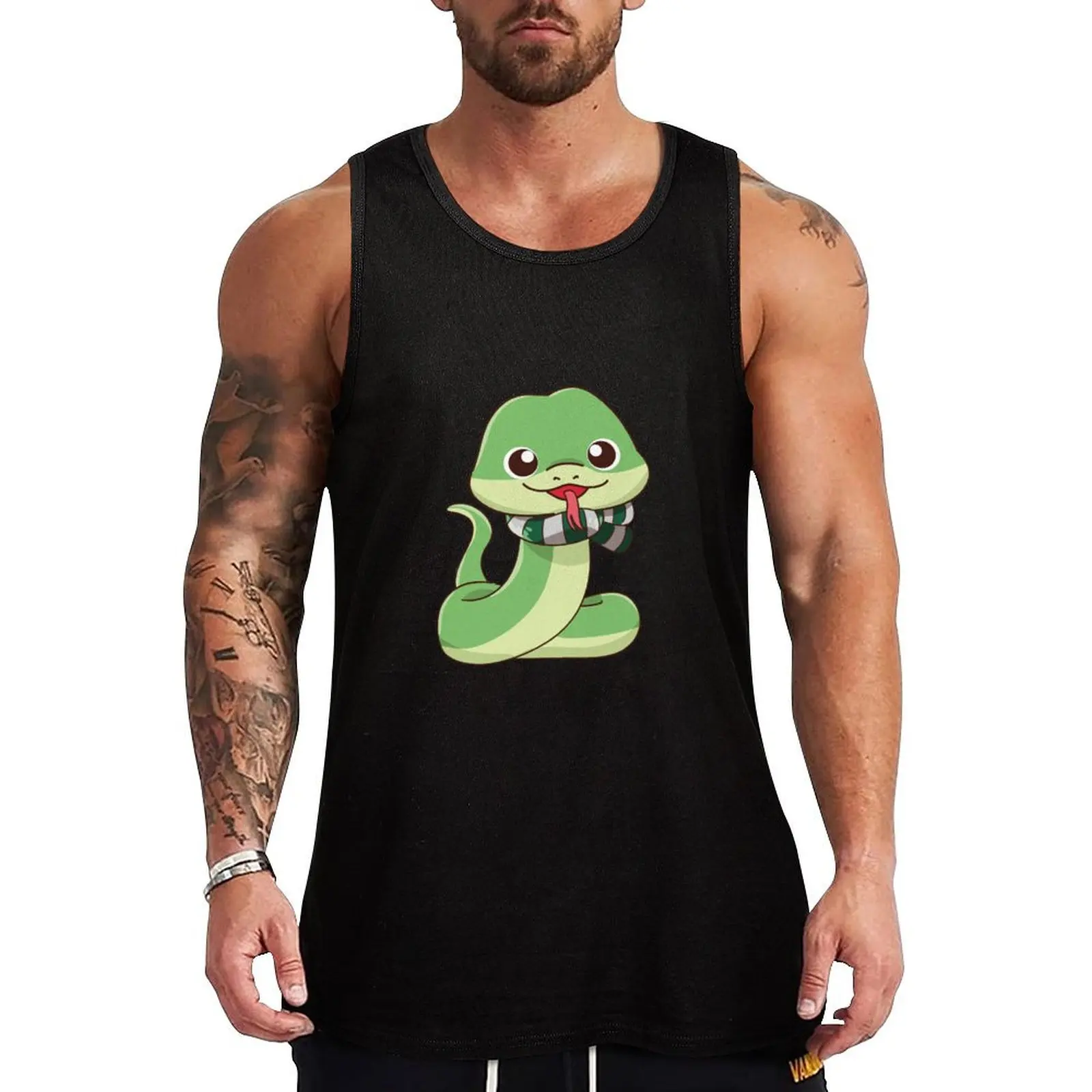 Winter Scarf Serpent Tank Top tops sexy clothes men