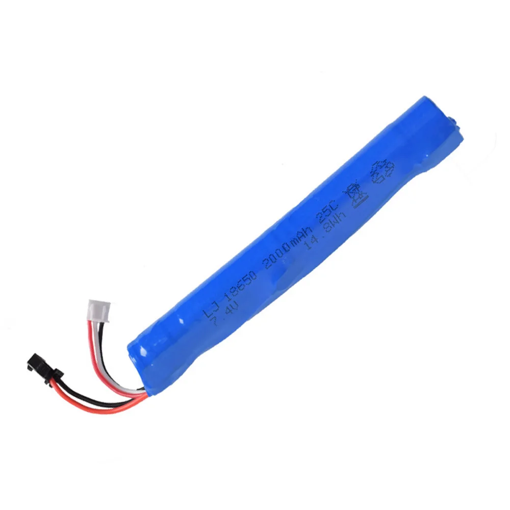 7.4 v 2000mah 18650 bateria lipo do pistoletu elektrycznego pistolet na wodę bateria SM wtyczka 7.4 V bateria o dużej pojemności pistolet zabawkowy