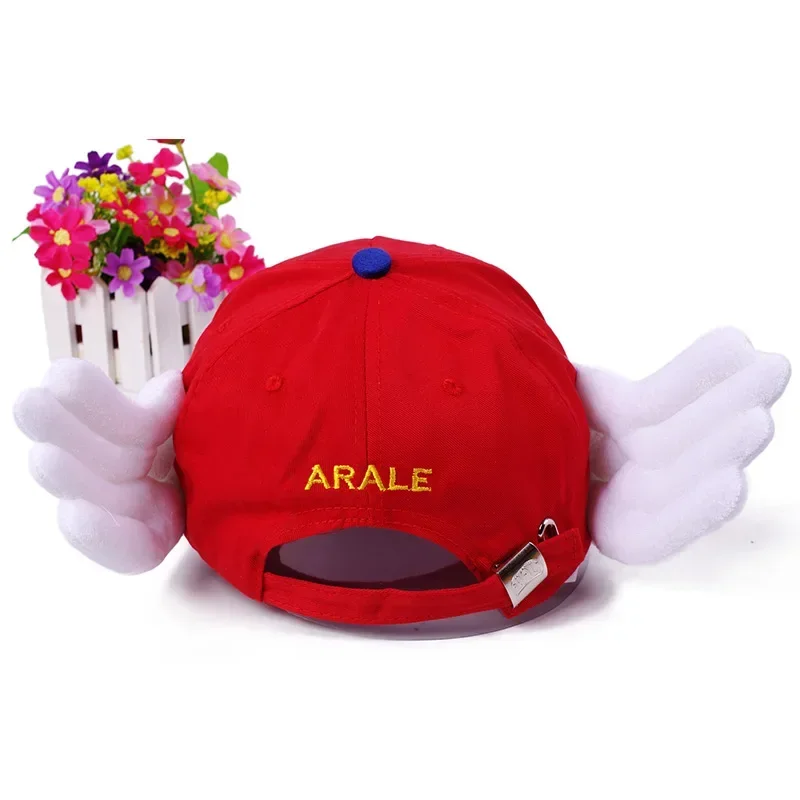 Sombrero de Cosplay de Arale para niños y adultos, gorra de béisbol de algodón con alas de Ángel de dibujos animados, accesorios de Anime Dr.Slump