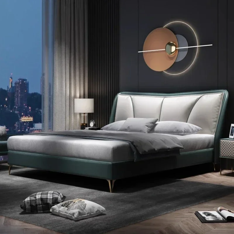 

Каркас кровати полноразмерный с изголовьем, двуспальная кровать 180x200 см, незаменимая вещь для спальни, общежития, дома