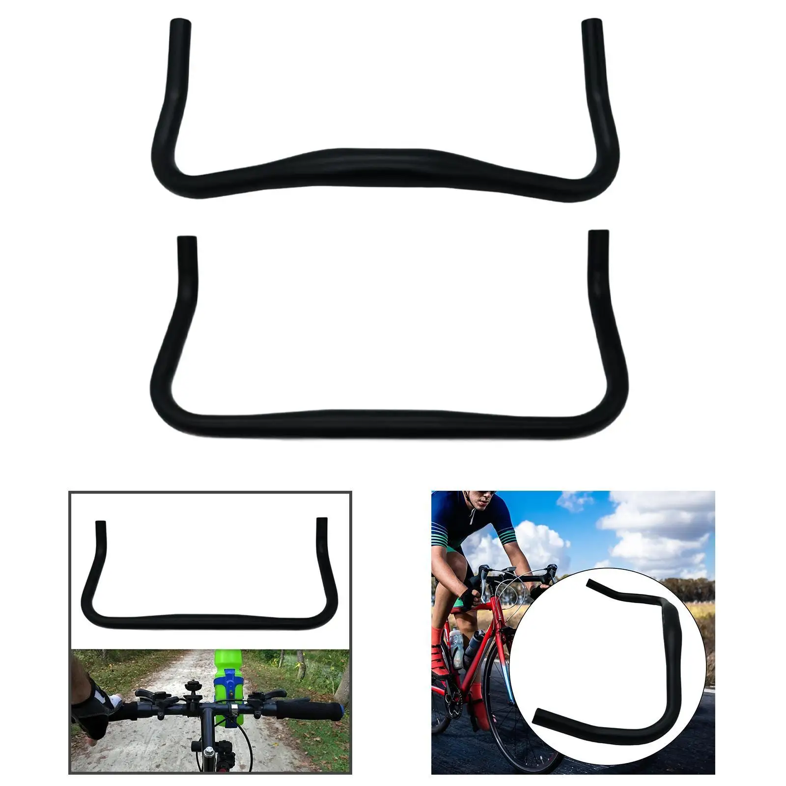 

Bike Handlebar Sturdy Lightweight Direct Repair 31.8mm Clamp Diameter Black
