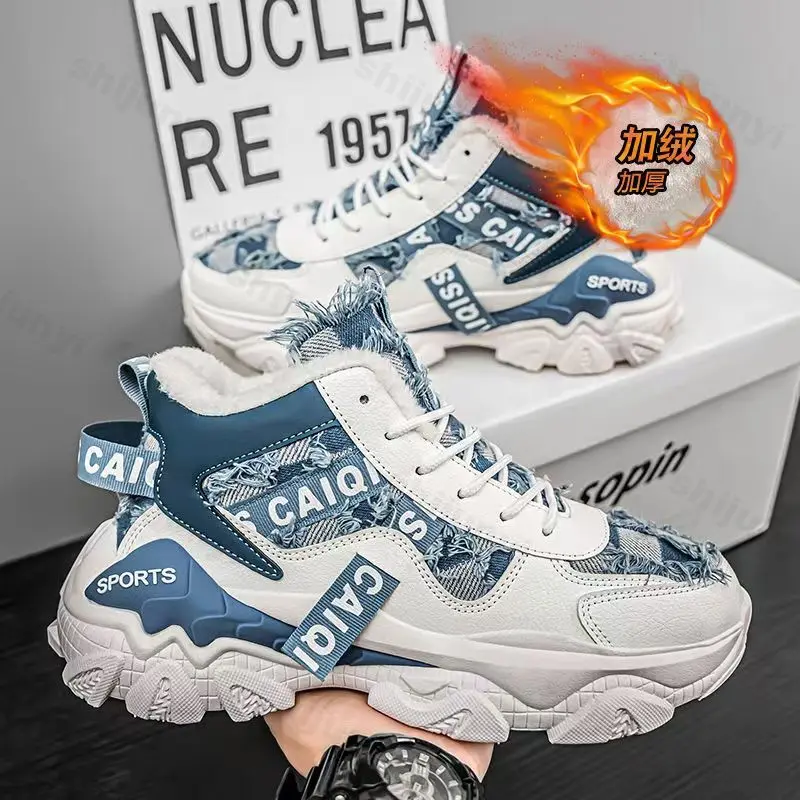 

Winter Men's Casual Sports Shoes Warm Comfortable Outdoor Ankle Boots Fashion Anti Slip Lace Up Snow Boots Zapatillas De Hombre