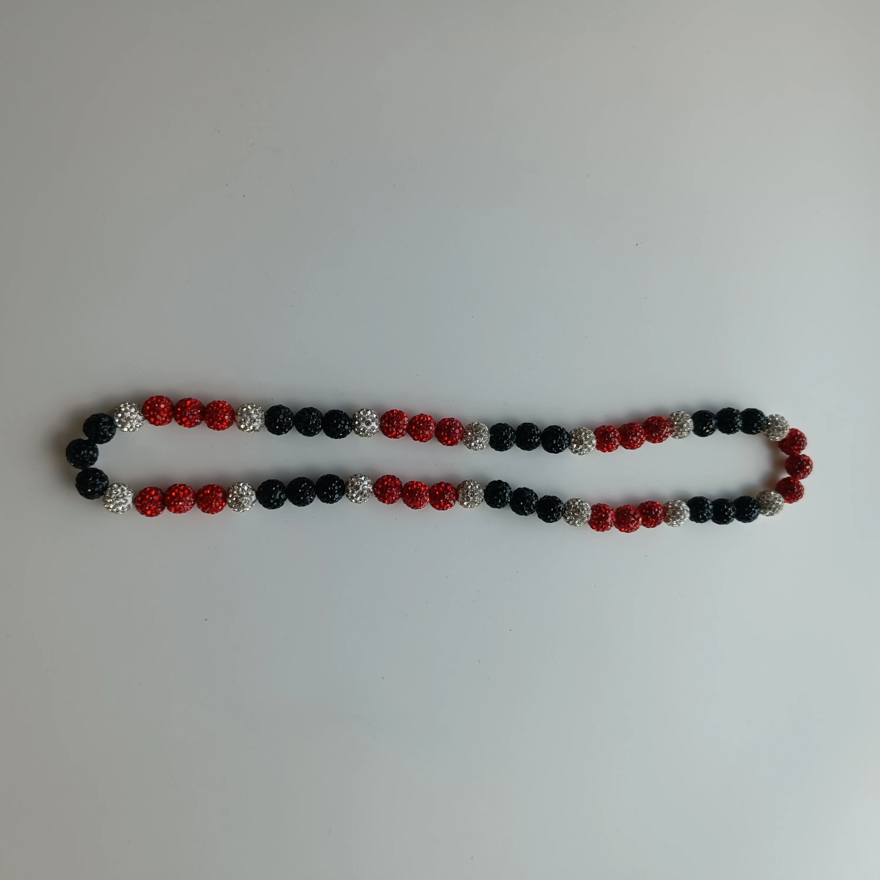 1pcs 10mm Baseball Necklace  Lobster Clasp Bling Baseball lRhinestone Ball Beaded Necklace baseball Players  Jewelry