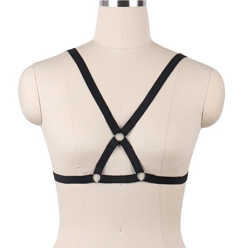

Wedding Cage Bra Sexy Lingerie Body Harness Bra Fetish Rave Goth Crop Top Bondage Harness Cosplay Women Open Chest Bralett