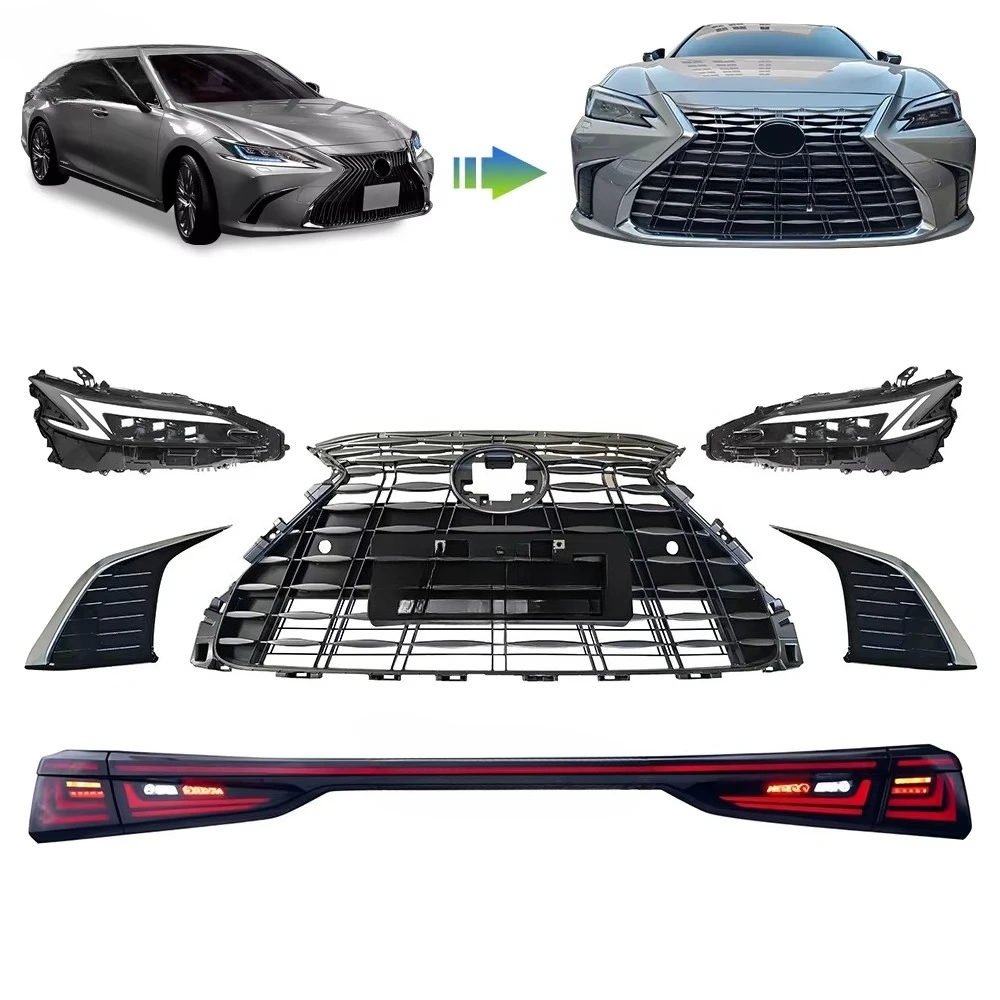 

Upgrade Front Grille Suitable for ES 2018-2025 ES300H ES350 ES200 Car Grille with Headlamp&Rear lamp