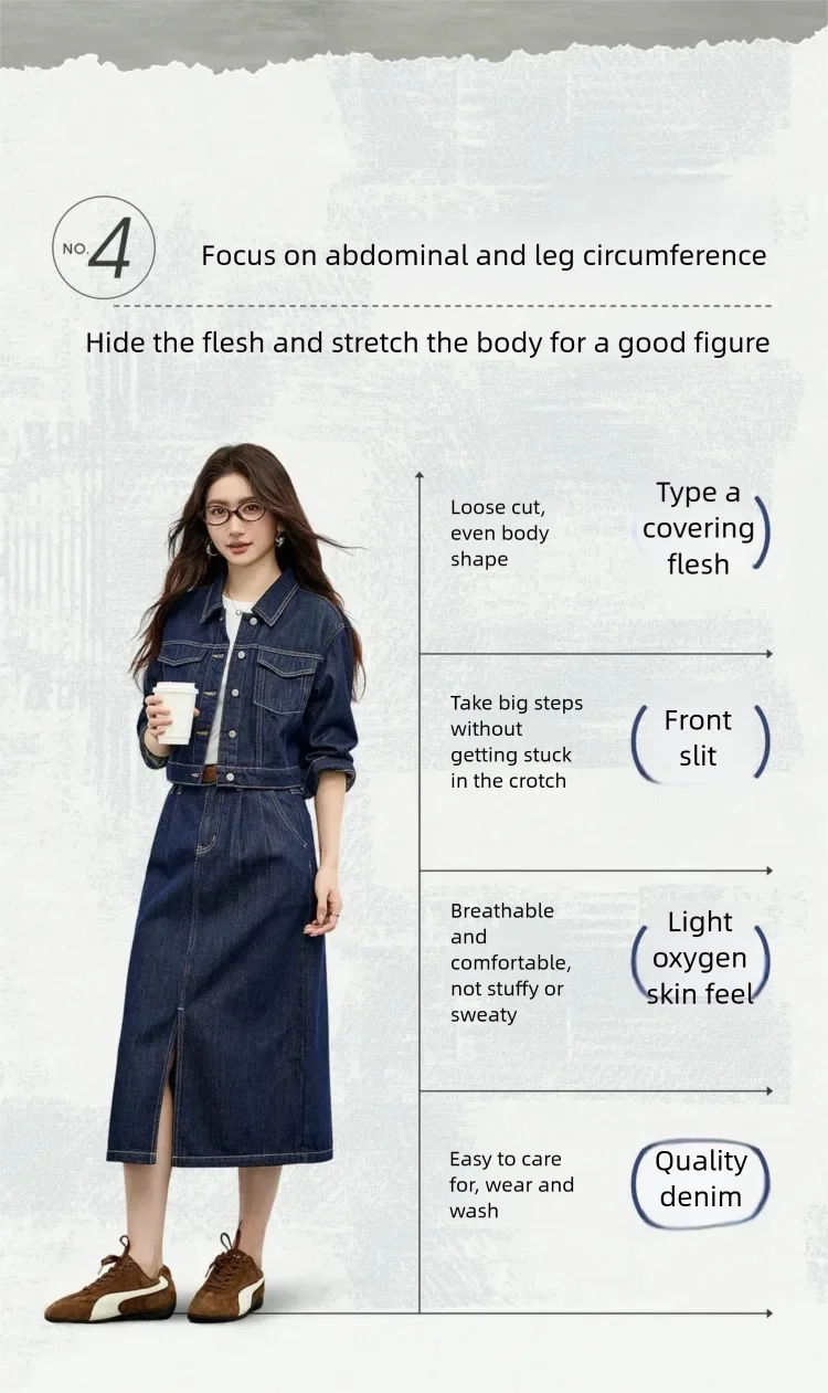 SENTUBILA Lyocell-Mäntel für Damen 2026 Neue Einreihige Kurze Jeansjacke mit Reverskragen Frühling Pendlerkleidung W61WD6040 – Detail 12