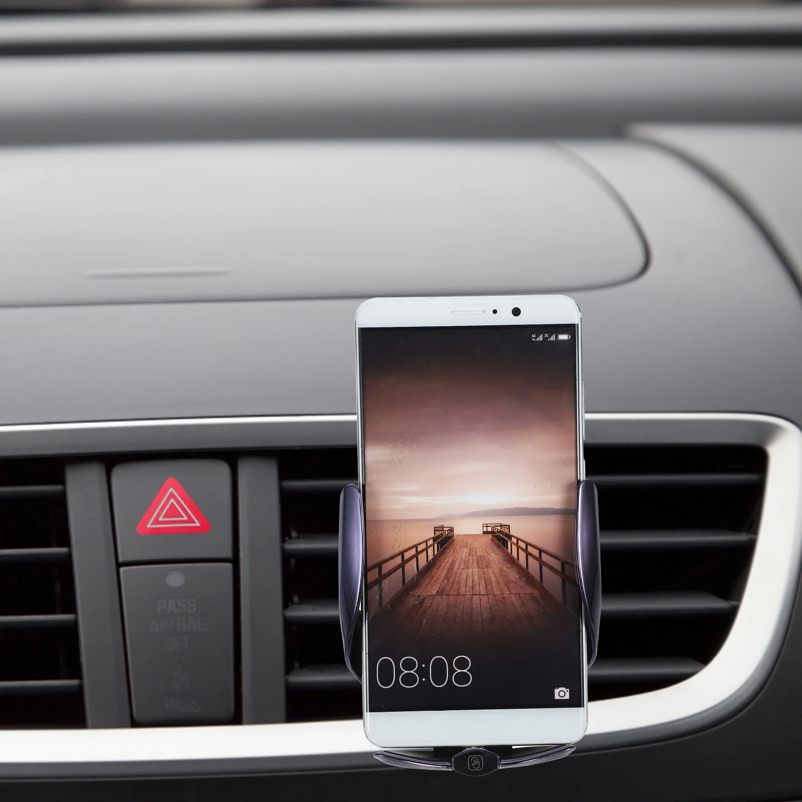 

Wireless Car Phone Holder Air Vent Automatic Clamping Infrared Sensor Car Mount Strong Aluminum Alloy Clamp