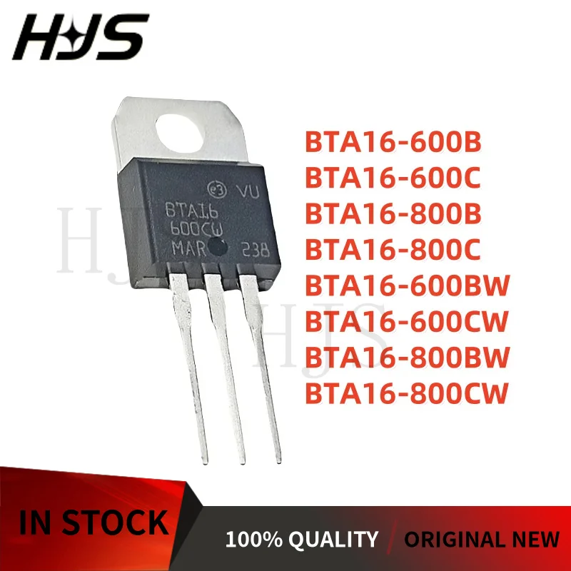 10PCS BTA16-800C BTA16-800B BTA16-600C BTA16-800CW BTA16-600CW BTA16-600BW BTA16-800BW BTA16-600B TO-220 Brand New In Stock