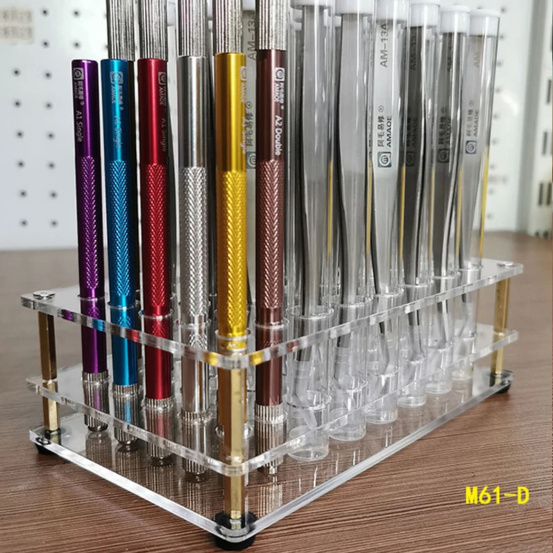 AMAOE M61 พลาสติกผู้ถือตู้แร็คสําหรับไขควงแหนบมีดแกะสลักซ่อมเครื่องมือจําแนก Storage