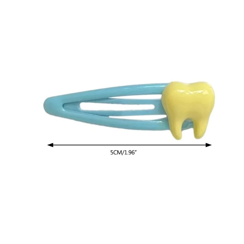 Q0KE 소녀용 도파민 룩 헤어 클립 경량 십대 치아 모양 앞머리 헤어 클립