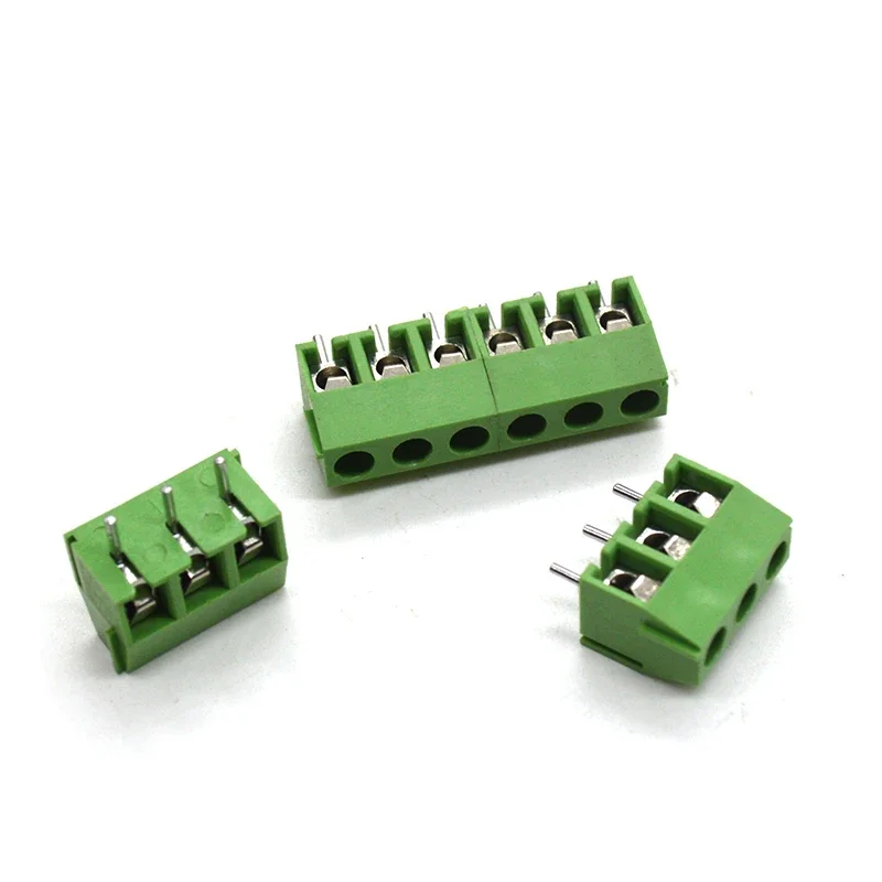 

10Pcs spiral terminal block connector, 3-pin 5.08mm pitch and straight pin