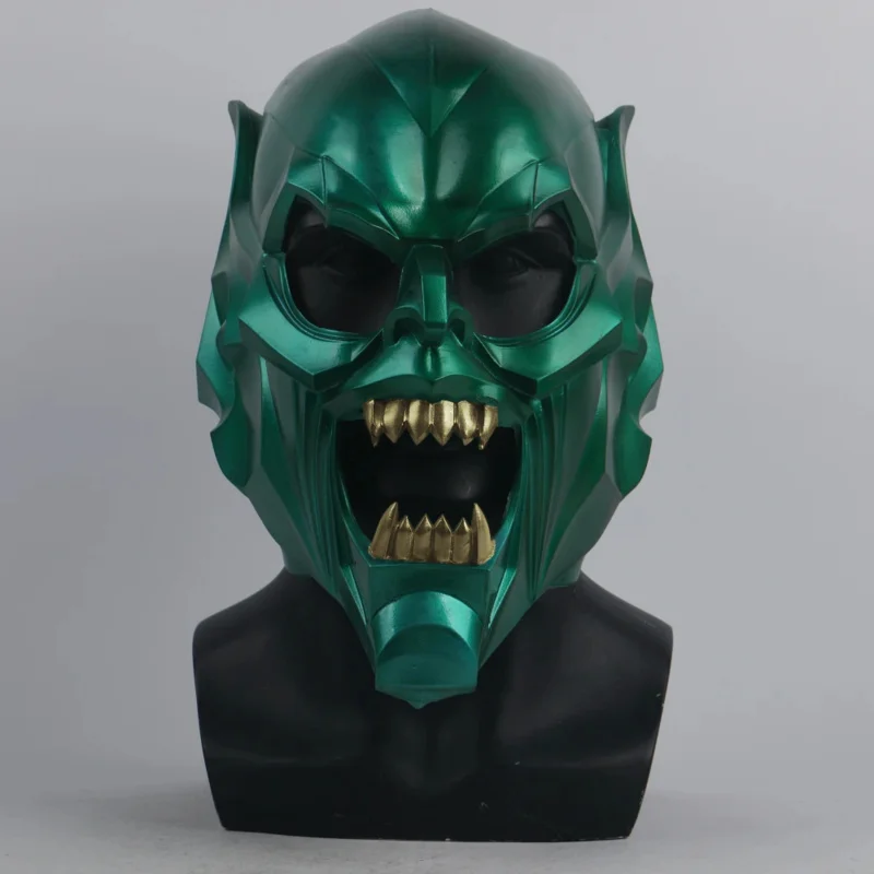 No Way Home Green Goblin Cosplay Mask pour hommes et femmes, masque d'araignée en latex, costume de Peter Toe, Tom Holland, fête d'Halloween