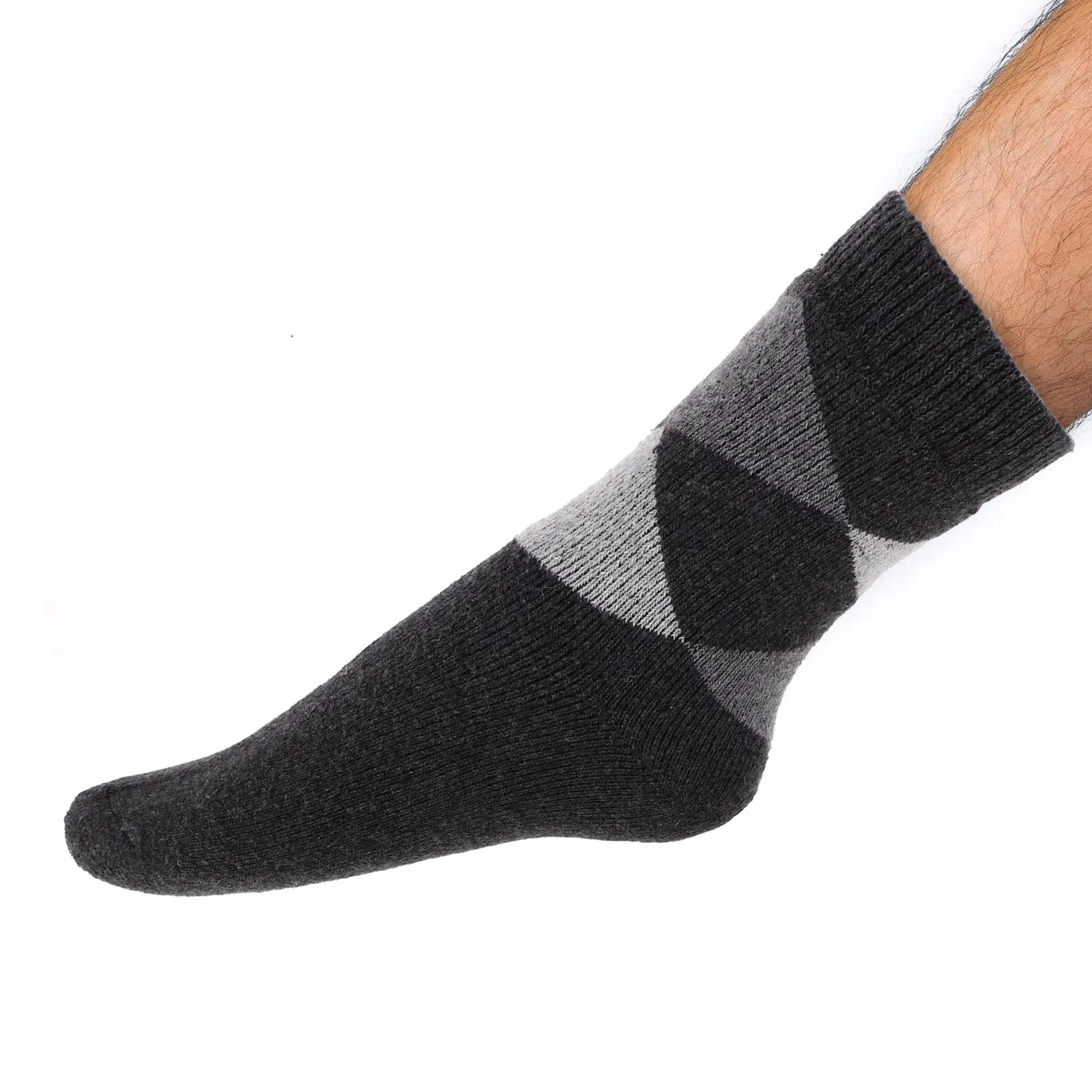 

3Pairs Thick Wool Cotton Socks Mens High Ankle Warm Breathable Sports Socks Casual Dress Office Hiking Fall Winter