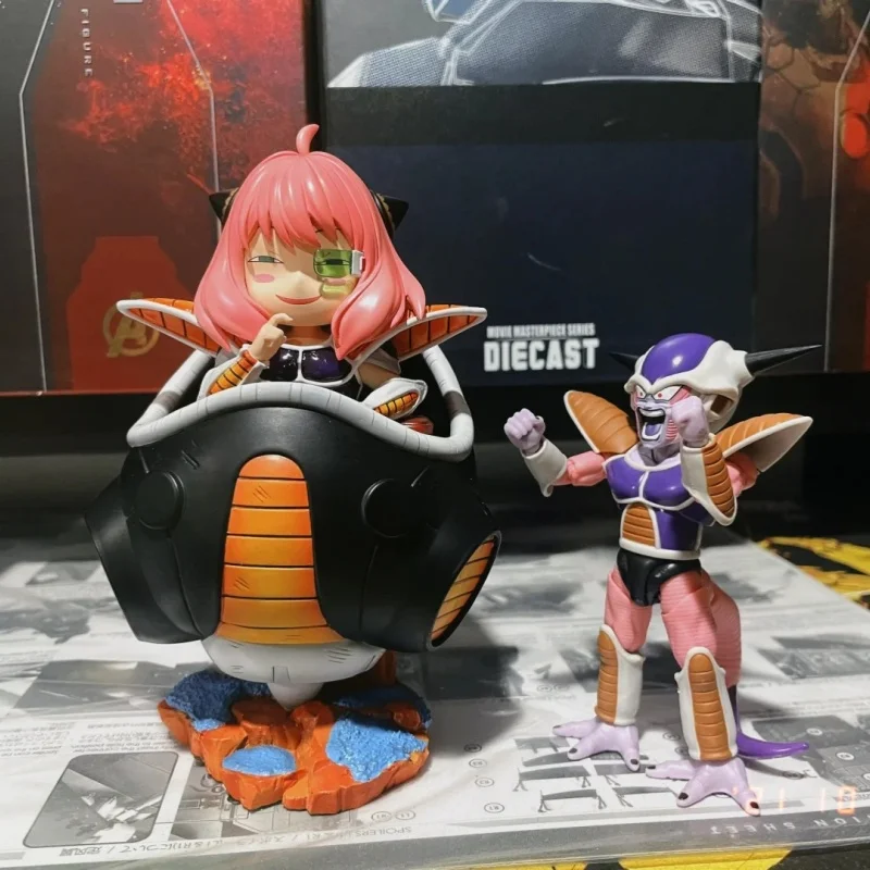 New Style In Stock 15cm Spy×Family Anya Cos Frieza Gk Model Statue Kawaii Desktop Decoration Boys' Figures Toy Birthday Gift