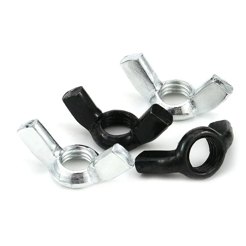 M3 M4 M5 M6 M8 M10 M12 Baja Karbon Seng Putih/Seng Hitam Mur Sayap Kupu-kupu Mur Pengencang Tangan 3/5/10/20 Buah