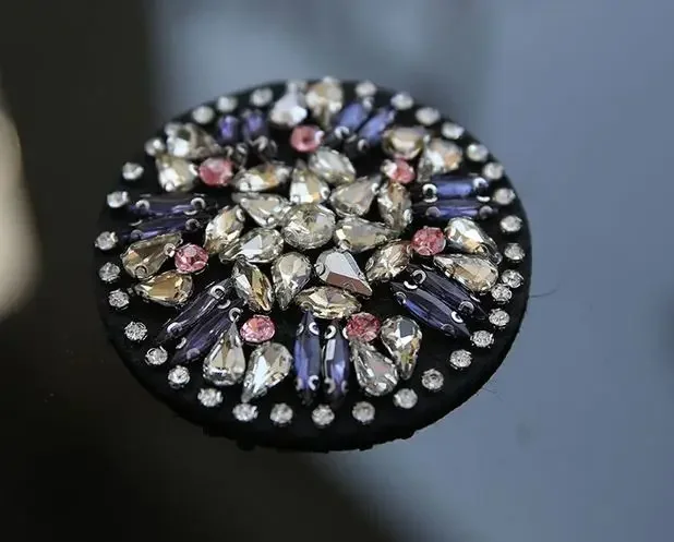 3D Handmade Rhinestone beaded Patches for clothing Heart eyes trophy parches bordados para ropa Sequins appliques diy