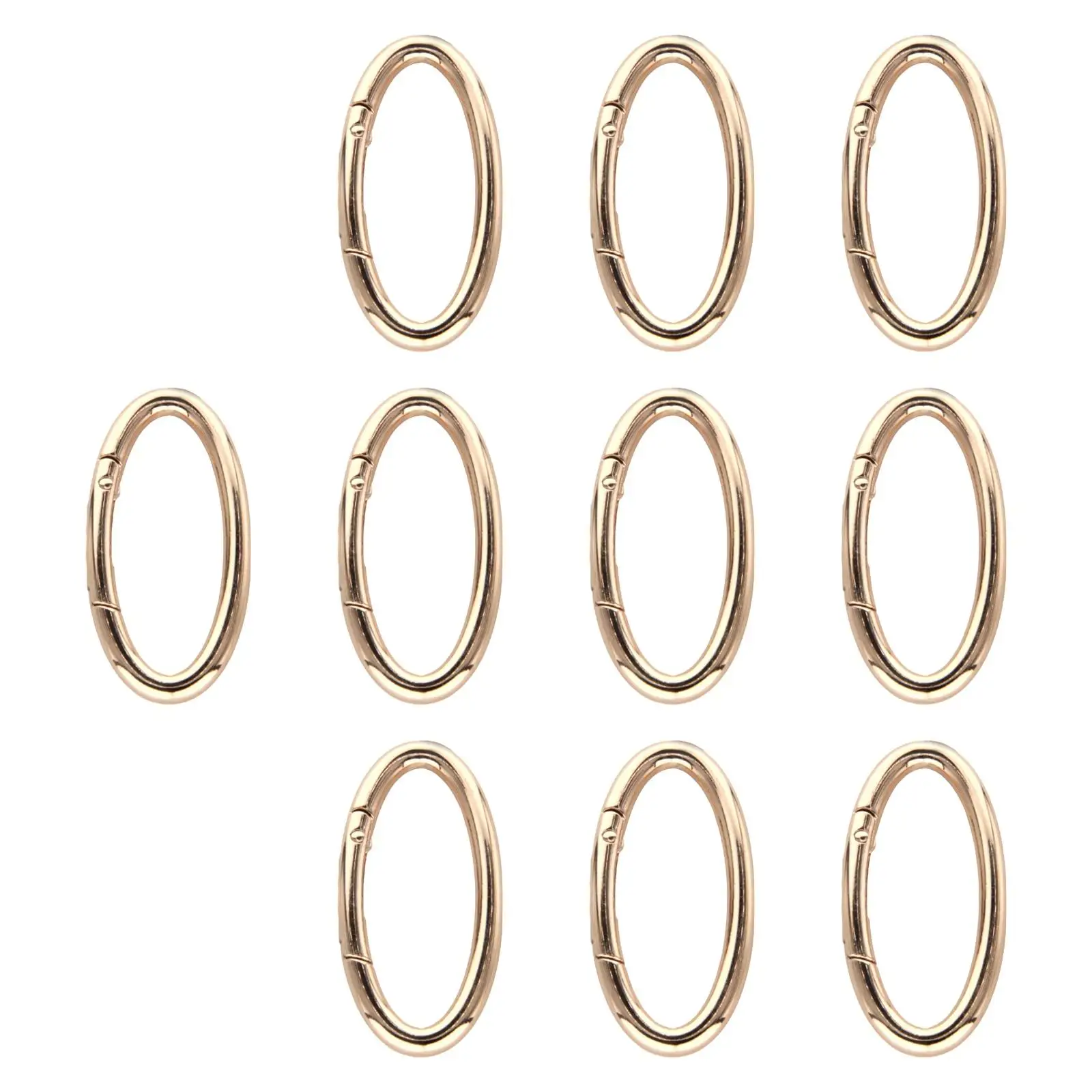 

10Pcs Oval Spring Snap Hooks Hardware Clamp Clasp Quick Release Crafts Key