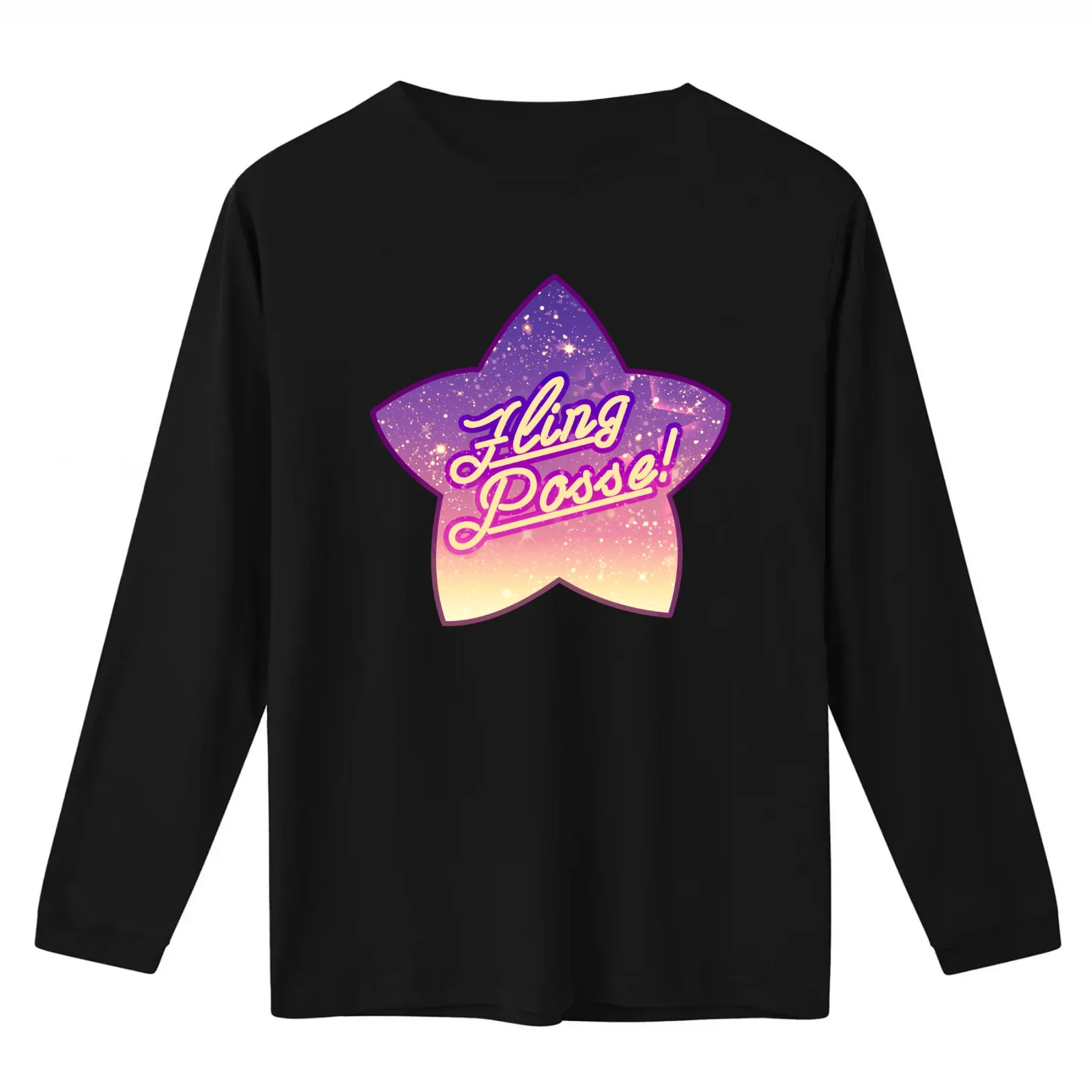 Fling Posse Stella T-Shirt Summer Casual Cotton Tee Oversized Streetwear Tops Vintage Graphic Print Loose Fit Short Sleeve