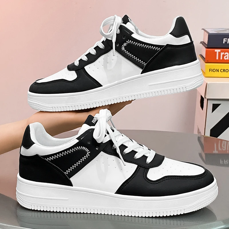 

Спортивная дышащая повседневная обувь нового стиля, универсальные белые кроссовки с низким берцем и мягкой подошвой, мужские модные кроссовки