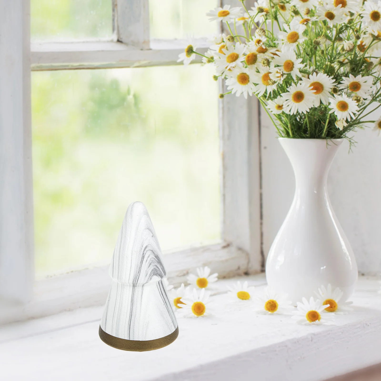 

Ceramic Christmas Tree Adornment Lovely Xmas Tree Desktop Decor for Home Office Living Room Holiday Party Supply