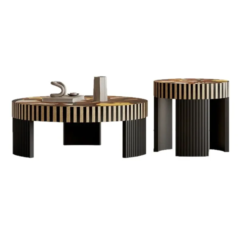 

Italian designer coffee table high sense Chinese ancient art coffee table combination