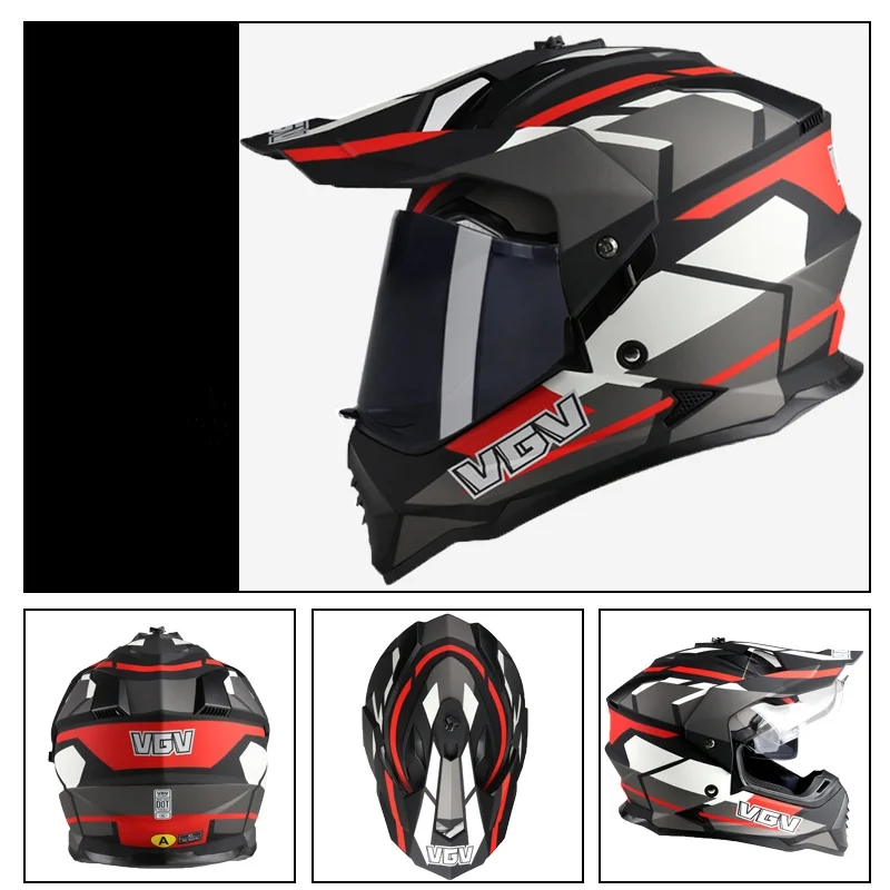 خوذة دراجة نارية للشباب على الطرق الوعرة، خوذة رالي ركوب الشوارع، للجنسين للأطفال البالغين طوال الموسم ركوب الدراجات النارية الرجعية فو