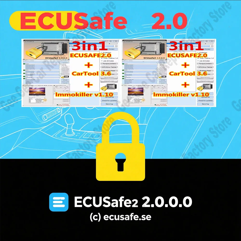 

IMMO ImmoKiller v1.1 New Car Maintenance Tools + ECU ECM 2.0 Chip Tool alldata Software+ ECUSafe 2.0 obd2 scanner work with KESS
