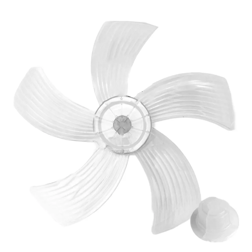Fan Blade With Nut Cover Plastic Fan Blade Convenient To Clean Desk Fan Accessories Easy To Disassemble Easy To Install