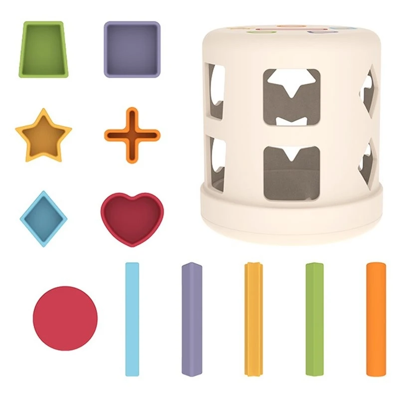 LALA Children's Silicone Early Education Toys, Baby Chewable Stacking Toys, Baby Intelligence Development Toys