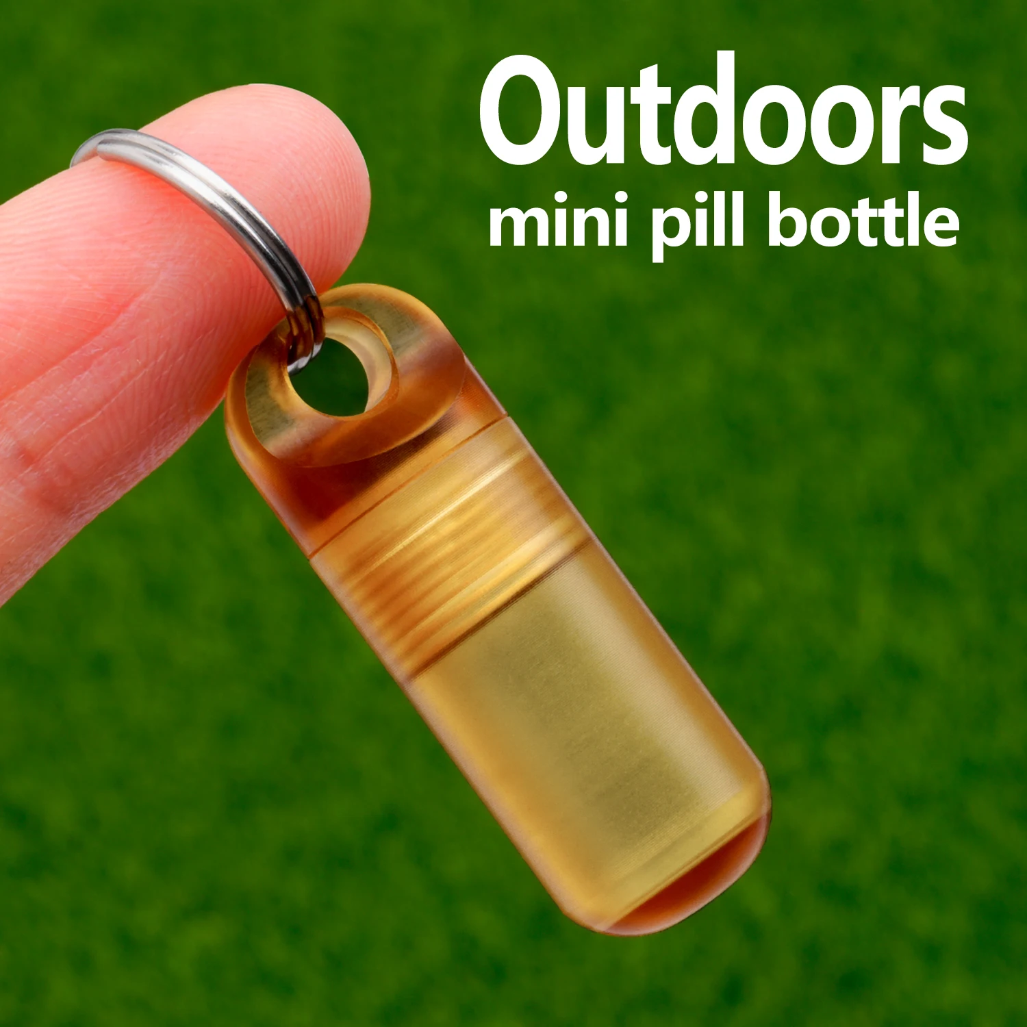 

Small PEI Bottle Multifunctional Storage Sealed Bottle Outdoor Camping/Home Use Tool EDC Mini Pill Bottle Keychain Pendant