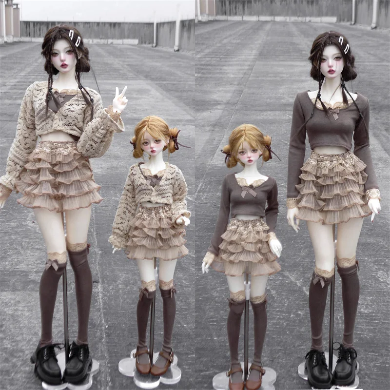 BJD Doll Clothes For 1/3 1/4 Dolls Skirt cardigan Top Socks Outfit Dolls Clothing Accessories