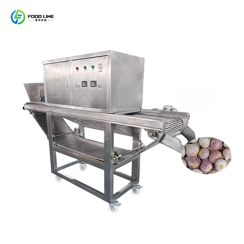 Customized 400kg/h Automatic Garlic Peeler Chain Type Stainless Steel Electric Vegetable & Fruit Peeling Machine with Pump