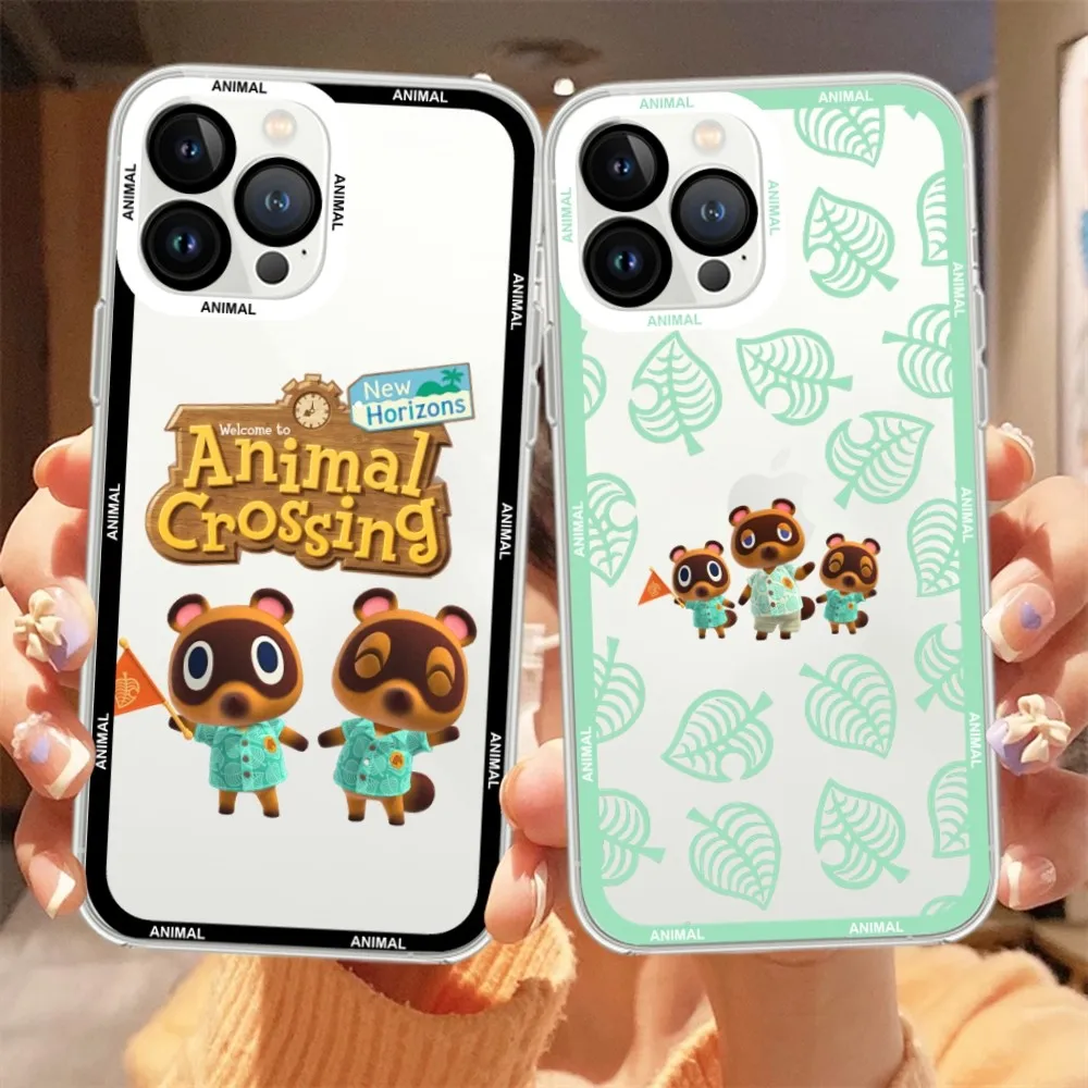 Animals Cartoon Crossing Phone Case For Samsung A 73 72 71 70 53 52 51 32 Transparent Shell